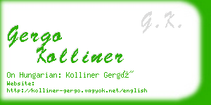 gergo kolliner business card